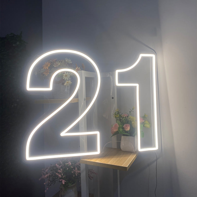 21st Birthday Party Neon Sign