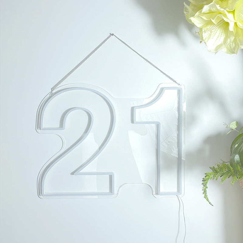 21st Birthday Party Neon Sign