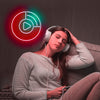 Play button neon light sign