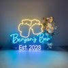 Custom Bar with Beers Neon Signs