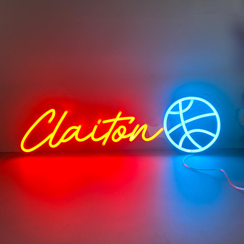 Basketball Name Neon Art for Kid's Room