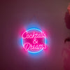 Cocktails & Dreams LED neon sign