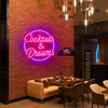 Cocktails & Dreams LED neon sign