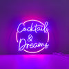 Cocktails & Dreams LED neon sign