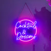 Cocktails & Dreams LED neon sign