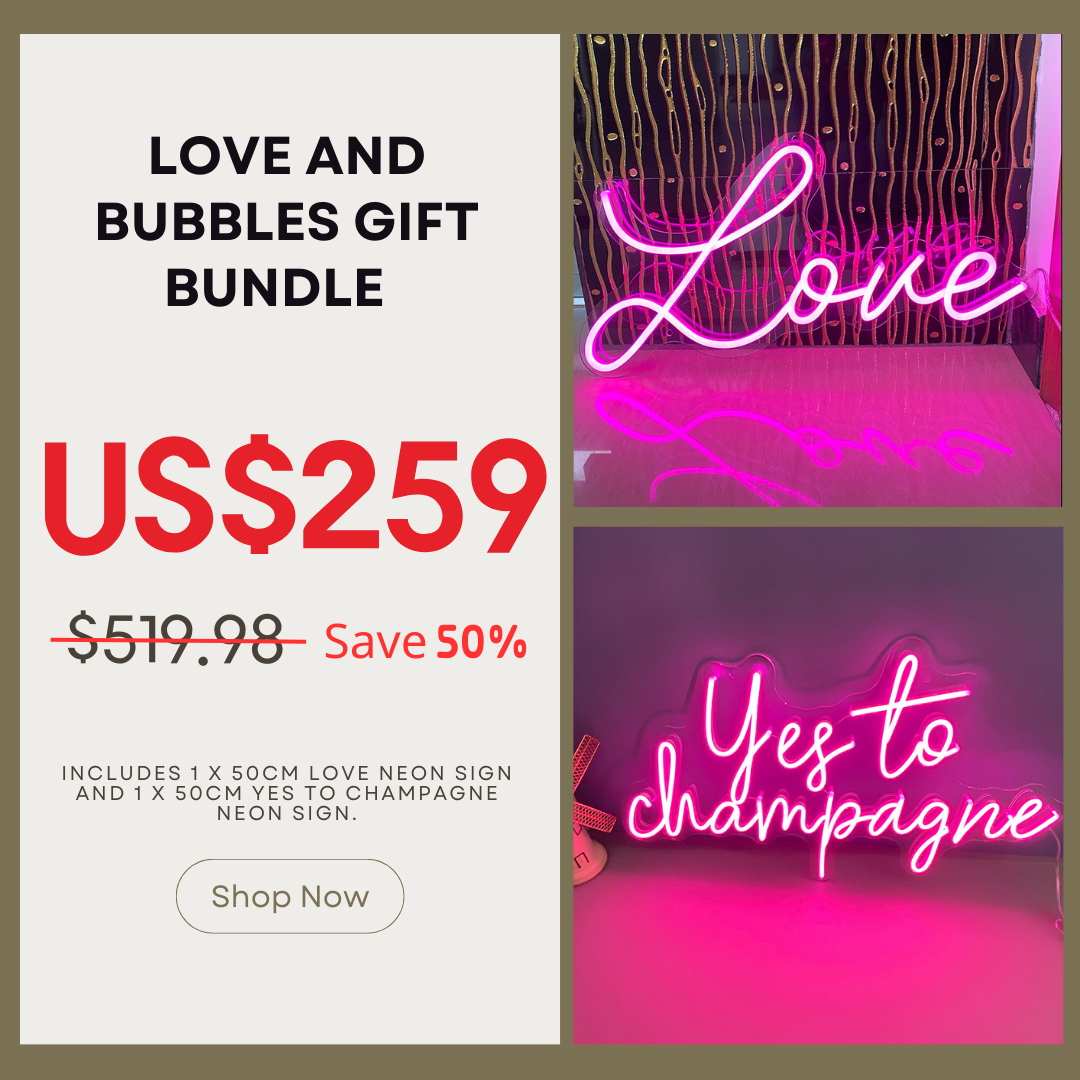 Love and Bubbles Neon Gift Bundle