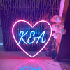 First Name+Heart Love Neon Light