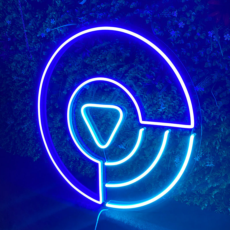 Play button neon light sign