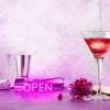 Freestanding OPEN neon sign