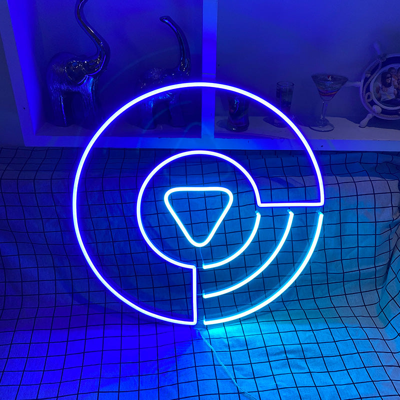 Play button neon light sign