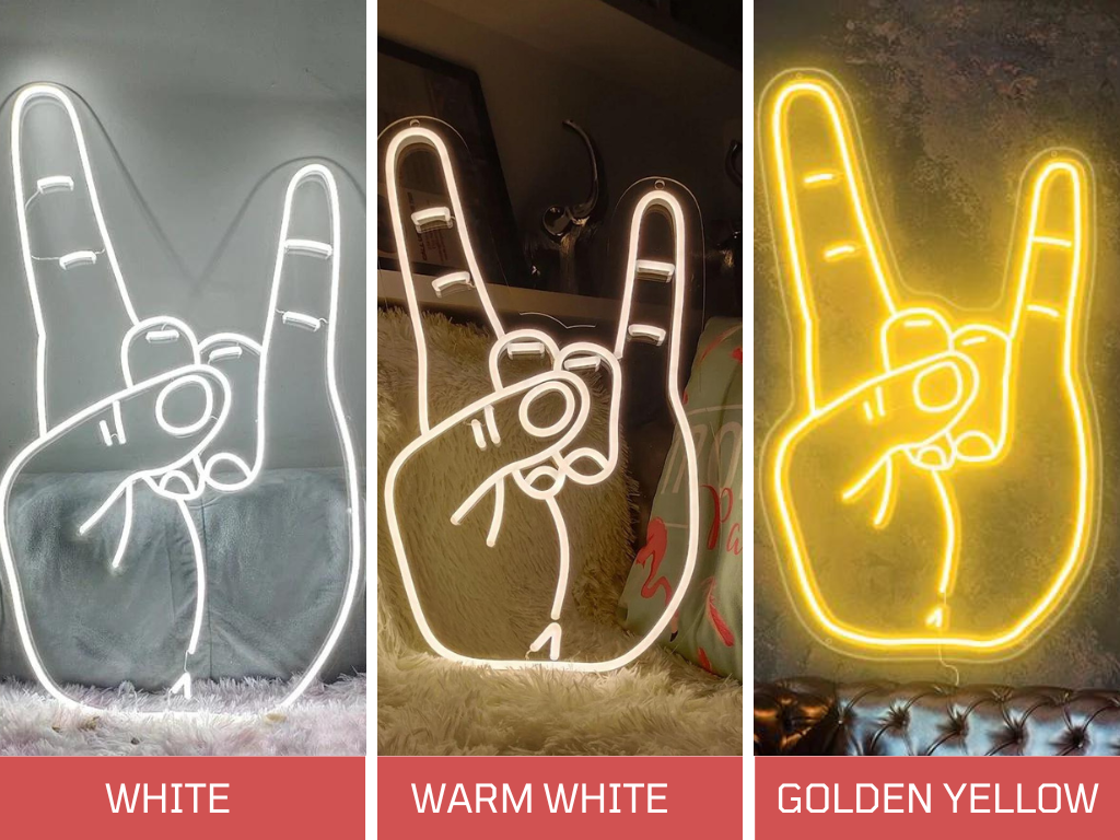 Rock Fingers LED neon sign