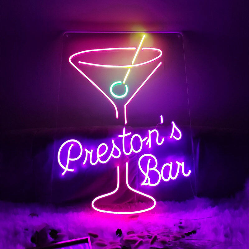 neon martini sign