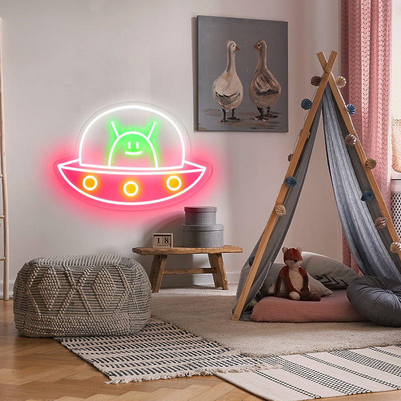 Alien Spaceship Neon light