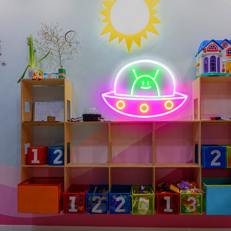 Alien Spaceship Neon light