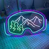 Ski Goggles Neon Sign