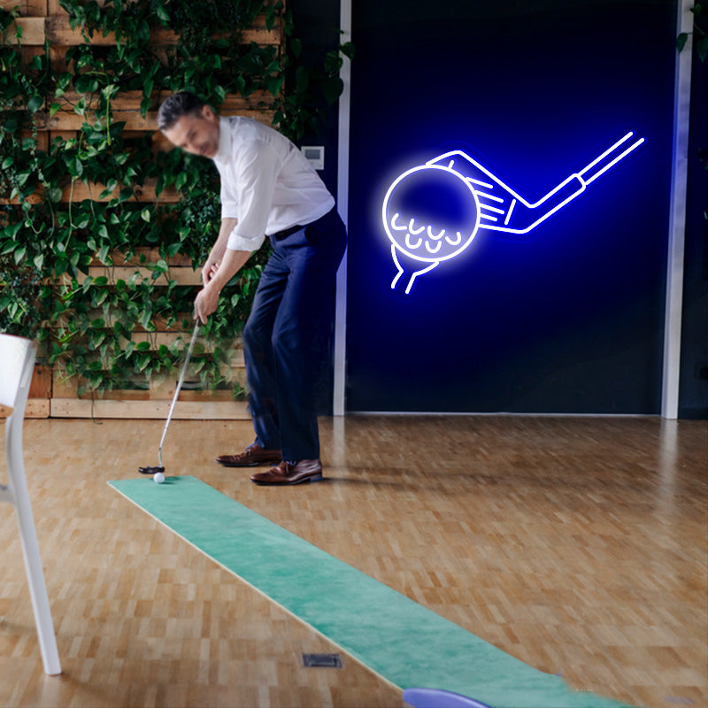 Golf Led Neon Lights in Deep Blue.