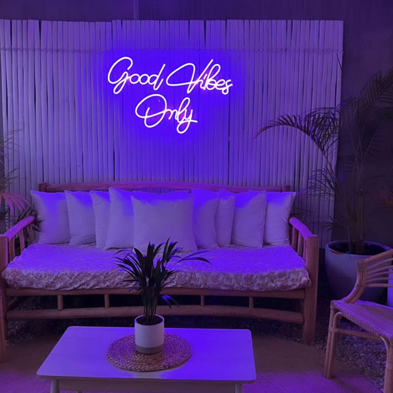 Good vibes only neon sign