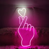 Korean Finger Heart Neon Sign