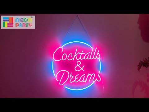 Cocktails & Dreams LED neon sign
