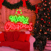 Merry Christmas with star ornamental lights
