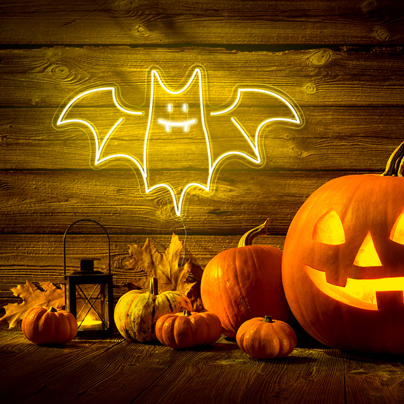 Halloween bat neon decorations - neonpartys