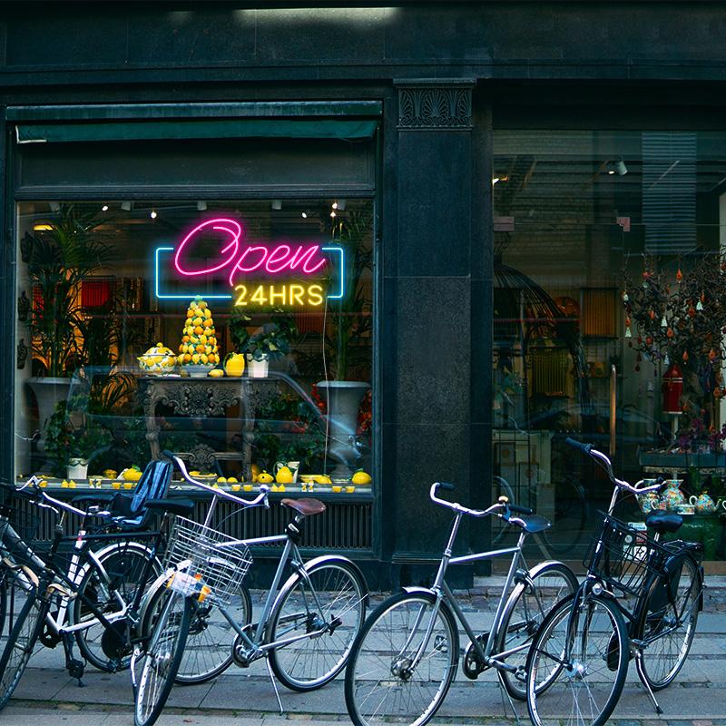 Open 24HRS Neon Light