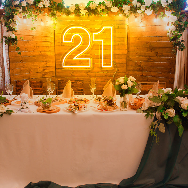 21st Birthday Party Neon Sign