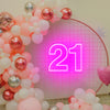 21st Birthday Party Neon Sign