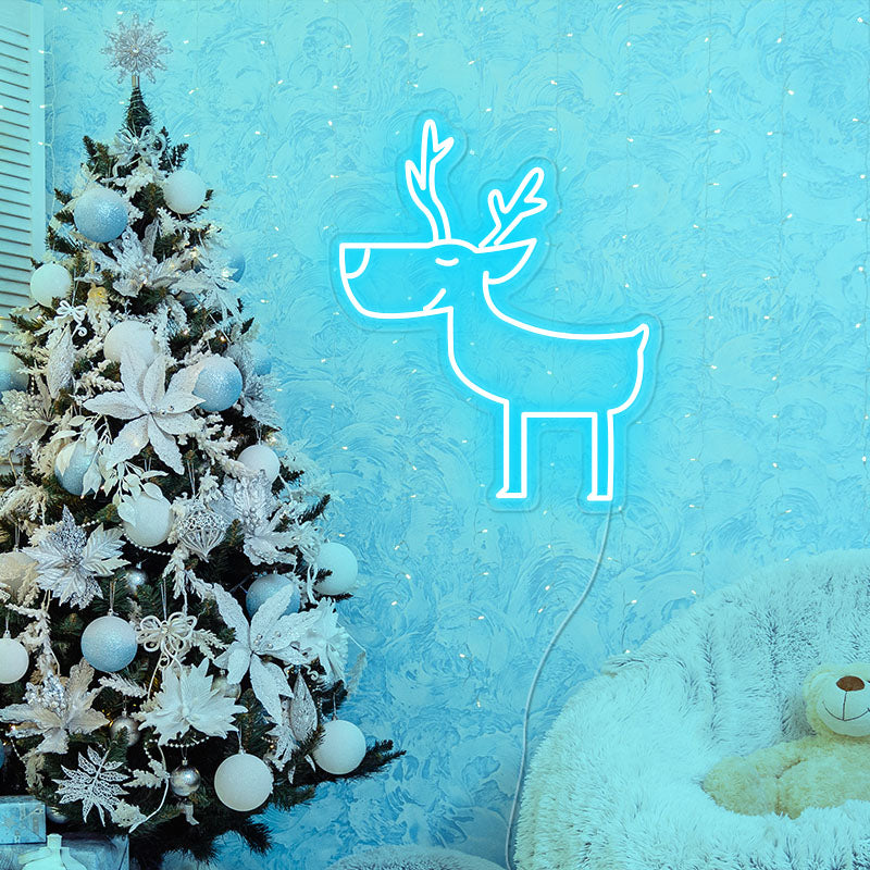 Yellow Small Reindeer Neon