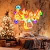 Multicolor reindeer neon