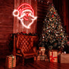 Santa Claus Neon Lights Present