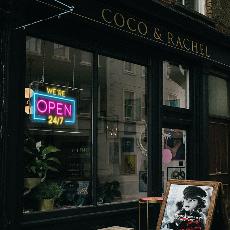 We're Open 24/7 Neon Light - neonpartys