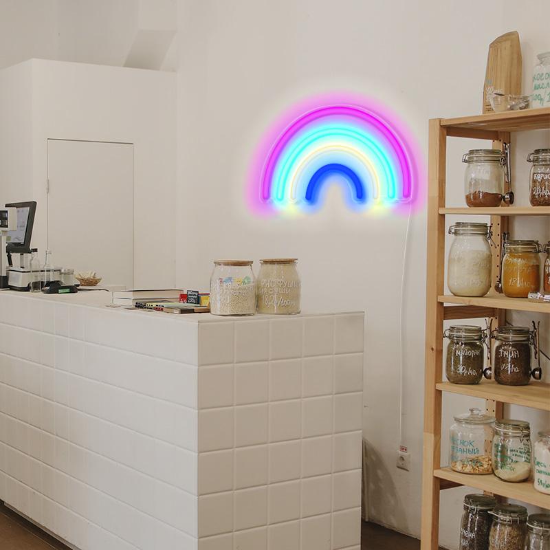Rainbow neon sign for sale - neonpartys