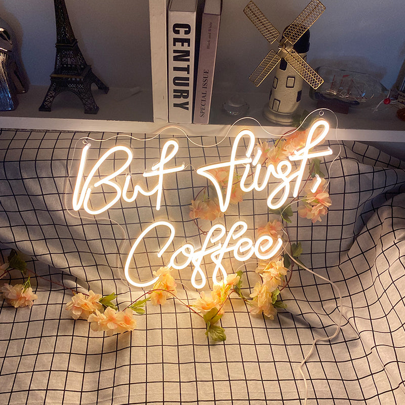 But First, Coffee LED Neon Sign