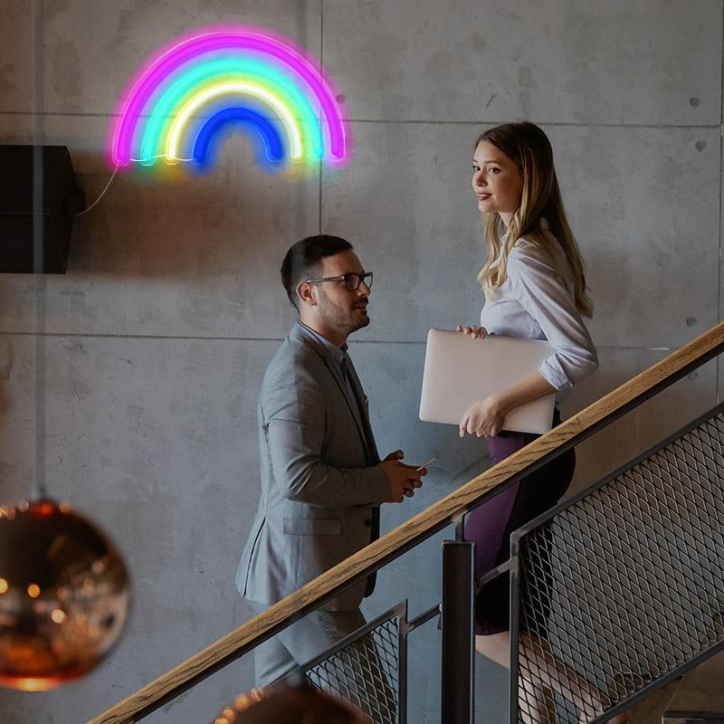 Rainbow neon sign for sale - neonpartys