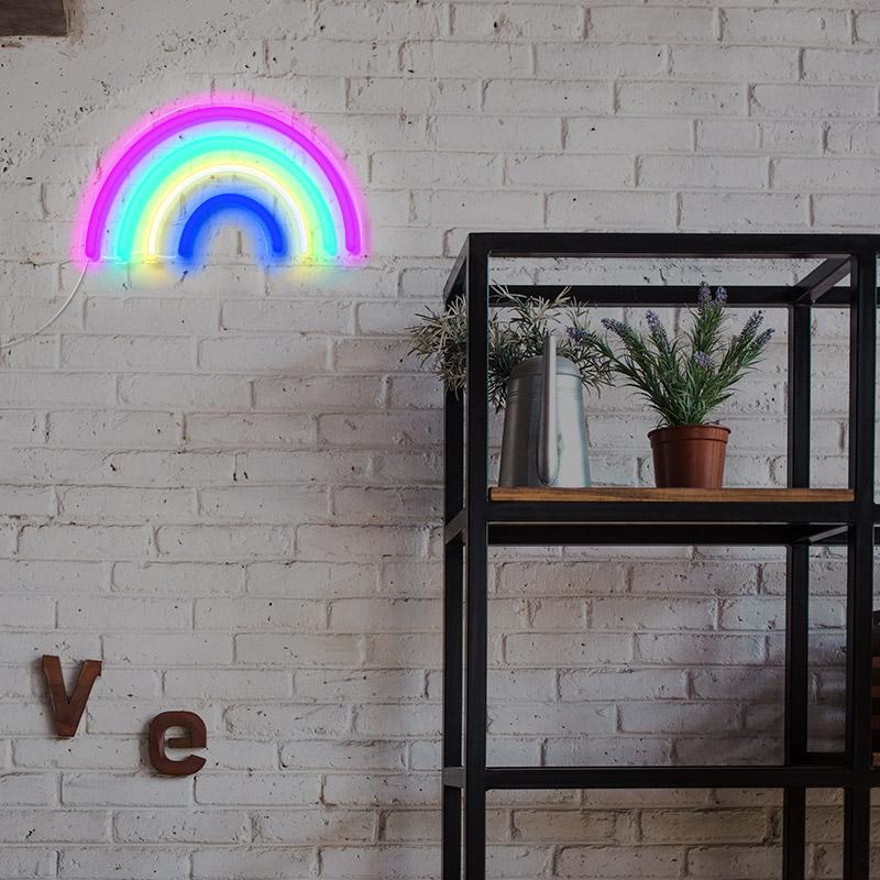 Rainbow neon sign for sale - neonpartys