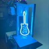 Guitar Green Neon lights - neonpartys