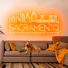 Sacramento skyline neon - neonpartys