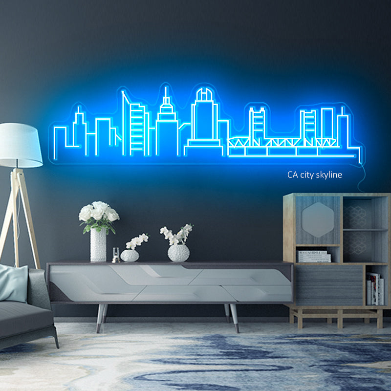 Sacramento skyline neon - neonpartys