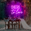 Cheers to Love Bridal Shower Neon Light
