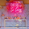 Cheers to Love Bridal Shower Neon Light