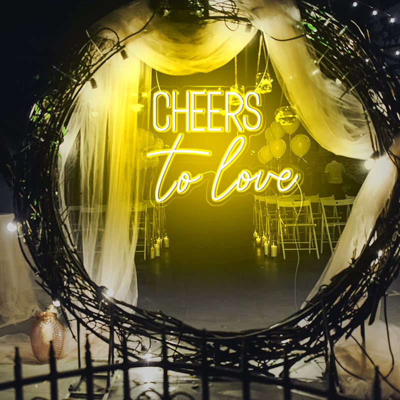 Cheers to Love Bridal Shower Neon Light
