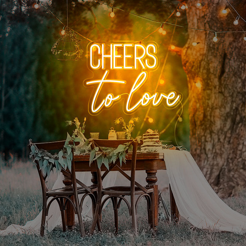 Cheers to Love Bridal Shower Neon Light