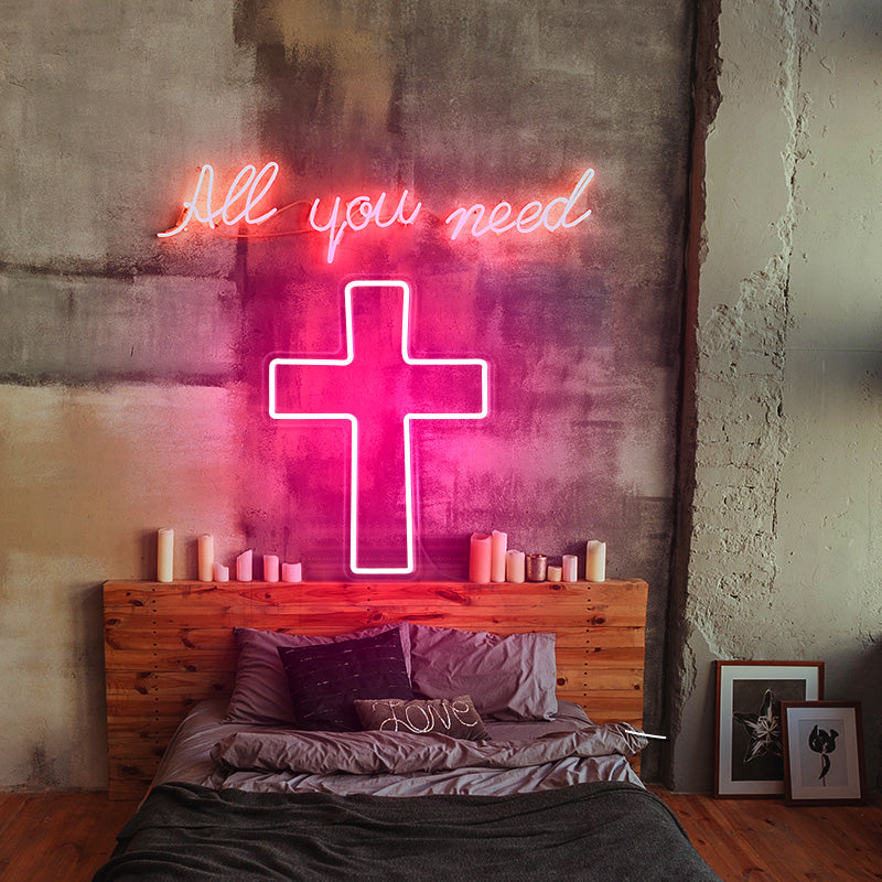 Catholic Cross Neon Sign
