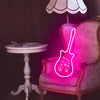 Guitar Green neon lights