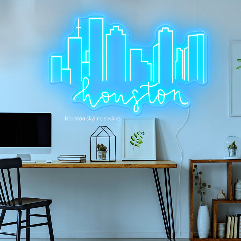 Houston skyline neon - neonpartys