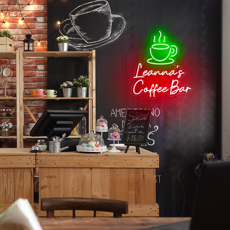 Custom Name Coffee Bar Neon