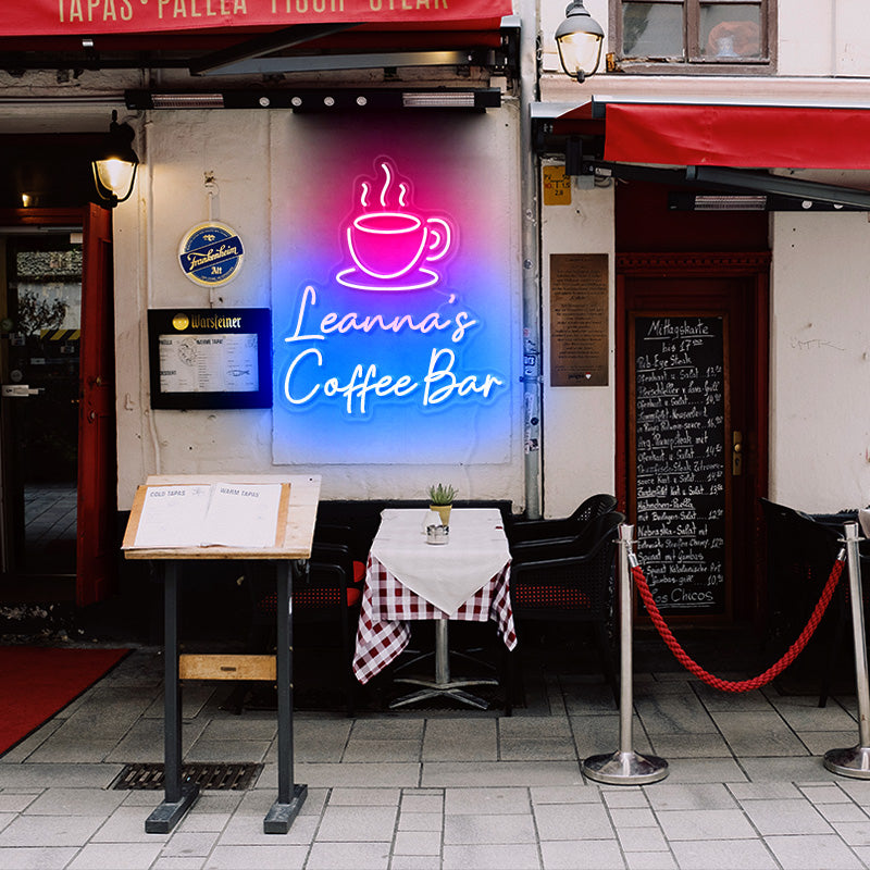Custom Name Coffee Bar Neon