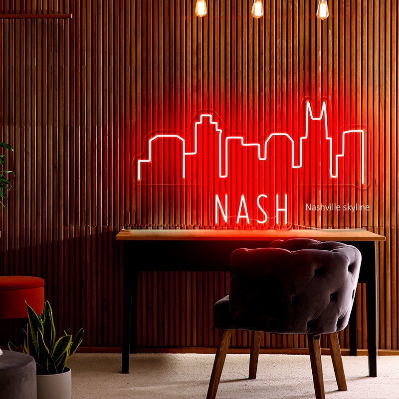 Nashville skyline Sign - neonpartys