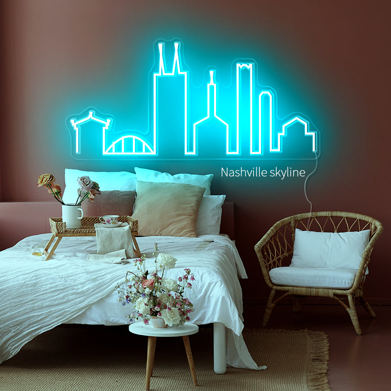 Nashville skyline Sign - neonpartys